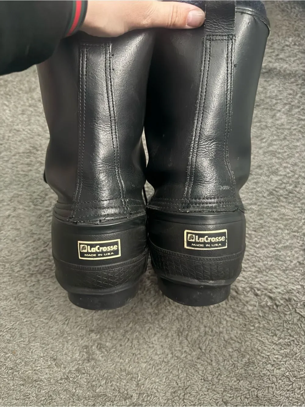 LaCrosse Iceman Black Lace-Up Waterproof Steel Toe Boot Sz 11